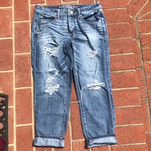 American Eagle distressed boyfriend jeans